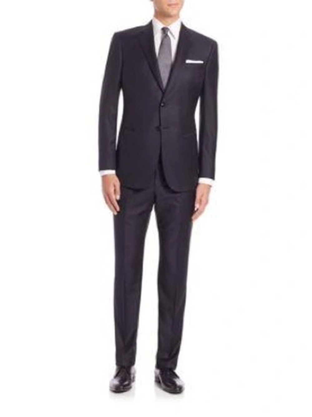 Giorgio Armani Black Two-Piece Wool Suit